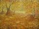Erinnerungen an Herbst - Helen Kishkurno - Ãl auf Leinwand - Garten-Wald-Herbst - Impressionismus