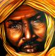 Gelber Tuareg - Alexandra Brehm -  auf Leinwand - MÃ¤nner - 