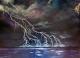  Blitzgewitter ÃlgemÃ¤lde - Marianne Koroll - Ãl auf Leinwand - Fantastisch-Himmel-FluÃ-Gewitter-Sturm - Fotorealismus-GegenstÃ¤ndlich-Naturalismus-Realismus