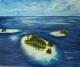 Die versunkenen Inseln - Marianne Koroll - Ãl auf Leinwand - Himmel-Meer-Wolken - Fotorealismus-Realismus