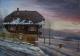 Winterliche Abendsonne - G?nther Hofmann - Ãl auf Hartfaser - Berge-Abend-Winter - Fotorealismus-GegenstÃ¤ndlich-Impressionismus-Naturalismus-Realismus