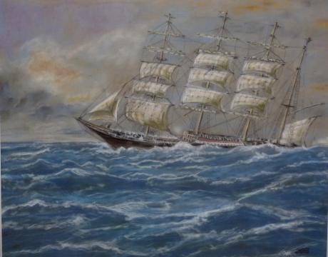 Segelschiff im Sturm - Karin Foellmer - Array auf  - Array - 