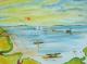 Sail Away - peter paint - Acryl auf Leinwand - Meer-Sonnenuntergang - Impressionismus