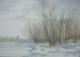 Winter im Auwald  - G?nther Hofmann - Ãl auf Hartfaser - Eis-Wasser-Wald-Winter - Fotorealismus-GegenstÃ¤ndlich-Impressionismus-Naturalismus-Realismus
