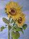 Sonnenblumen - G?nther Hofmann - Ãl auf Leinwand - Sonnenblumen - GegenstÃ¤ndlich-Impressionismus-Naturalismus-Realismus