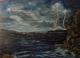 Gewitterwolken - Marianne Koroll - Ãl auf Leinwand - Fantastisch-Himmel-Meer-Wolken-Gewitter-Sturm - Fotorealismus-Realismus