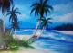 Palmenstrand - Michael Keissner - Acryl auf Leinwand - Meer - 