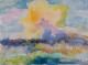 Waldgeist - Aleksandra Beckmann - Aquarell auf Papier - Himmel-Wiese-Wolken - Expressionismus