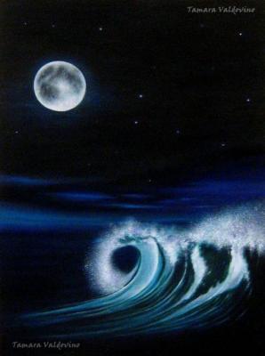 The ocean and the Moon - Tamara Valdovino - Array auf Array - Array - Array