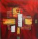 Abstraktes Rot - Ramona Radke - Acryl auf Leinwand -  - Abstrakt