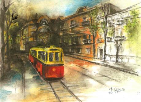 Odessa, Straßenbahn - Julia Peters - Array auf Array - Array - 