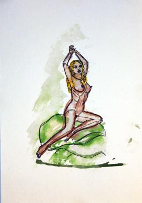Zeichnung Nude 26 (Aquarellpapier, Tusche, 24x34) - Wolfgang Bretschneider - Array auf Array - Array - Array Zeichnung Nude 26 (Aquarellpapier, Tusche, 24x34) - Wolfgang Bretschneider - Array auf Array - Array - Array