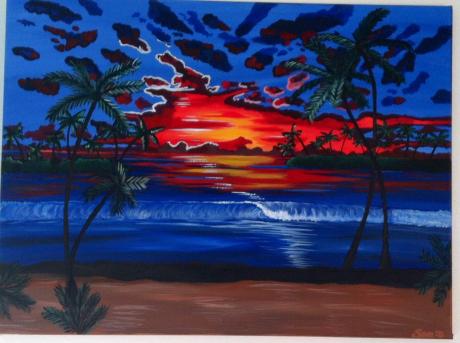 ---Sonnenuntergang mit Meer und Palmen Entspannung - Sabine Libowski - auf - Array - ---Sonnenuntergang mit Meer und Palmen Entspannung - Sabine Libowski - auf - Array -