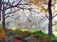Herbst in Eisenbach - Frank Finny - Acryl auf Papier - Wald-Wiese-Herbst - Impressionismus