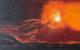 Vulkanausbruch - Claudia LÃ¼thi - Ãl auf Leinwand - Landschaft-Feuer - GegenstÃ¤ndlich-Impressionismus-Klassisch-Realismus