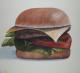 Hamburger (Auftragsarbeit) - simone finster - Pastell auf Leinwand - Nahrung-Speisen - GegenstÃ¤ndlich