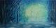 ---Zauberwald - Ute Farr - Acryl auf Leinwand - Fantastisch-Mystik-Wald-Sonnenuntergang-Nebel - Surrealismus