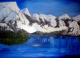Klare MajestÃ¤t - Andrea Maria Toscano - Acryl-Ãl auf Leinwand - Berge-See - Naturalismus