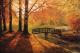 Herbst am Fluss - Heike Ziethen - Ãl auf Leinwand - Bach-Wald - GegenstÃ¤ndlich-Klassisch-Naturalismus-Realismus