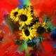 SUN-H 2 - Ernst Gilson - - auf Leinwand - Fantastisch-Sonnenblumen - 
