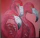 Flamingo - Seda Sevim AkgÃ¼l - Acryl auf Leinwand - Tiere - GegenstÃ¤ndlich