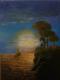 Das leuchtende Meer - Marianne Koroll - Ãl auf Leinwand - Sonnenuntergang - Fotorealismus-GegenstÃ¤ndlich-Realismus