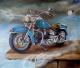 1989 FLSTC Heritage GemÃ¤lde einer Harley Davidson - . Mattiesson - Ãl auf Leinwand - Fantastisch-Mystik-Natur-Wetter - Fotorealismus-GegenstÃ¤ndlich-Klassisch-Realismus-Surrealismus-Symbolismus