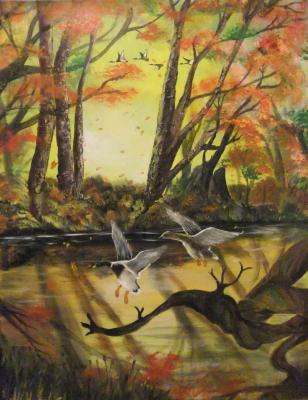 Herbstsee mit Enten - Katja Humbs - Array auf Array - Array - Herbstsee mit Enten - Katja Humbs - Array auf Array - Array -