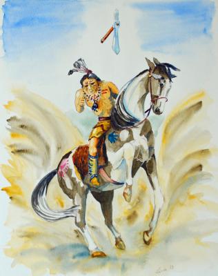 Indianer zu Pferd - Karin Liste - Array auf  - Array - 