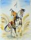 Indianer zu Pferd - Karin Liste - Aquarell auf  - Menschen - 