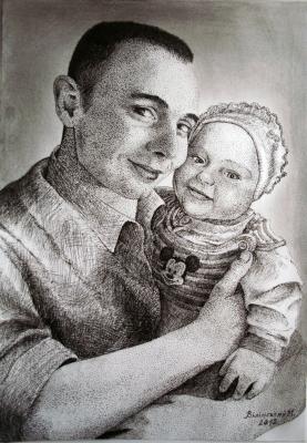 Vater mit seinem Kind - Vilinskiy Nic - Array auf Array - Array - Array