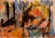 Abendsonne im Wald - Wolfgang Stocker - Aquarell auf Papier - Abstrakt-Wald - Abstrakt-Expressionismus