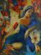 Dame in blauen Dame in blauen