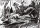The Jurassic Park - Vilinskiy Nic - Tinte-Tusche auf Papier - Wildtiere - Naturalismus