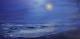 Moonshine - Renate Dohr - Ãl auf Leinwand - Meer-Abend - GegenstÃ¤ndlich-Naturalismus