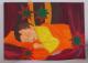 Baby unter den Sternen - Cary W - Acryl auf Leinwand - Kinder - Expressionismus-Realismus
