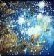 Sternenhimmel blau - Claudia LÃ¼thi - Ãl auf Leinwand - Himmel - GegenstÃ¤ndlich-Realismus