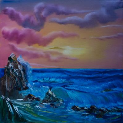 Stürmisches Meer,Hommage an Bob Ross - wolfgang mayer - Array auf - Array - Stürmisches Meer,Hommage an Bob Ross - wolfgang mayer - Array auf - Array -