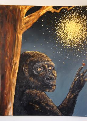 Tiefsinniger Gorilla - Desiree Bernhard - auf - Array - Tiefsinniger Gorilla - Desiree Bernhard - auf - Array -