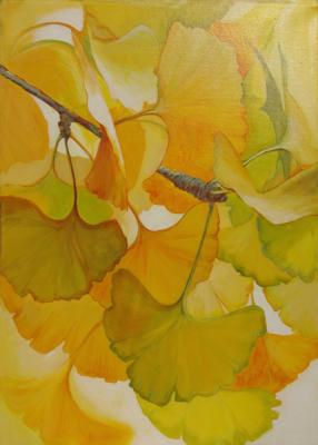 Ginkgo-Blätter im Herbst - ingrid wenz-gahler - Array auf  - Array - 