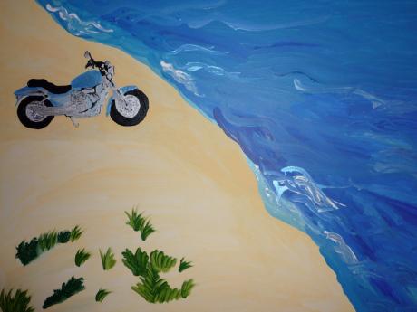 Motorrad am Meer - Yvonne Schmied - Array auf Array - Array - Array