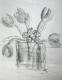 Vase mit Tulpen - Kristin GrÃ¤fin von Montfort -  auf  - Landschaft - 