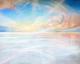 Fern-Sehen - Silvian Sternhagel - Ãl auf Leinwand - Fantastisch-KÃ¼ste-Himmel-Meer-Wolken-Abend-Sonne - GegenstÃ¤ndlich-Impressionismus-Klassisch-Naturalismus