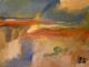 Landschaft I - Wolfgang Stocker - Ãl auf Karton - Abstrakt-Berge - Abstrakt-Expressionismus-Impressionismus
