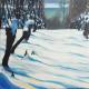 Weinberg im Winter- - ingrid wenz-gahler - Acryl auf Leinwand - Schnee - Realismus