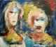 ---Gabi und Maria - Karl-Heinz Schicht - Acryl auf Leinwand - Menschen - Expressionismus