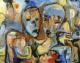 ---Die Flucht nach Paris - Karl-Heinz Schicht - Acryl auf Leinwand - Menschen - Expressionismus