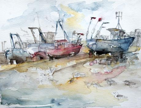 Fischerboote am Strand von Hastings - Barbara Pommerenke - Array auf Array - Array - Array Fischerboote am Strand von Hastings - Barbara Pommerenke - Array auf Array - Array - Array