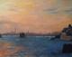 Sunset Mestre,Venice - Ellen Fasthuber-Huemer - Ãl auf Leinwand - Meer-Sonstiges - Impressionismus
