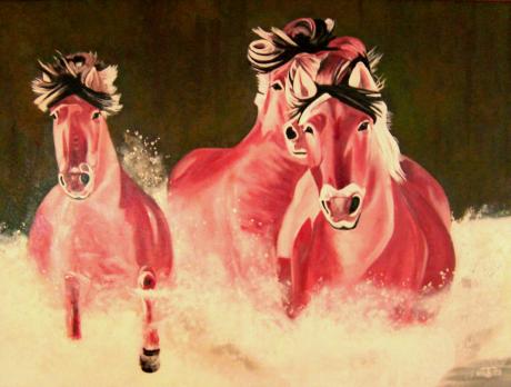 rote Pferde - joachim jakubik - Array auf Array - Array - 